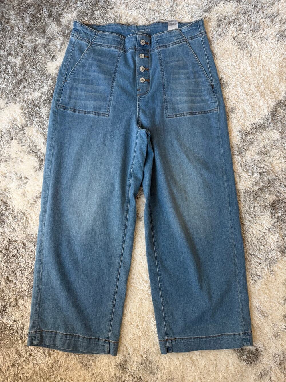 Chico's Wide Leg Ankle Denim Size 2R